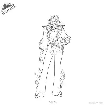 Free printable Valeria 02 Coloring Page - Free PDF Printable Fortnite Coloring Sheets coloring page